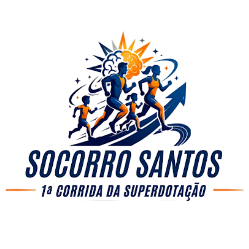 Logo Oficial 1ª Corrida da Superdotação - Socorro Santos